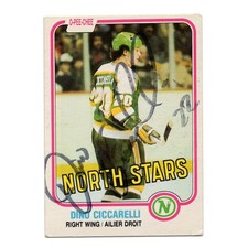 1981 O-Pee-Chee #161 Dino Ciccarelli Rookie AUTO Minnesota North Stars VG