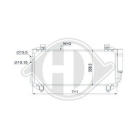 1X Kondensator, Klimaanlage Diederichs DCC1988 Passend FüR Mitsubishi