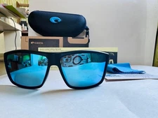 Costa Del Mar Rinconcito Polarized 580P Sunglasses, Blue Mirror & Black Frame