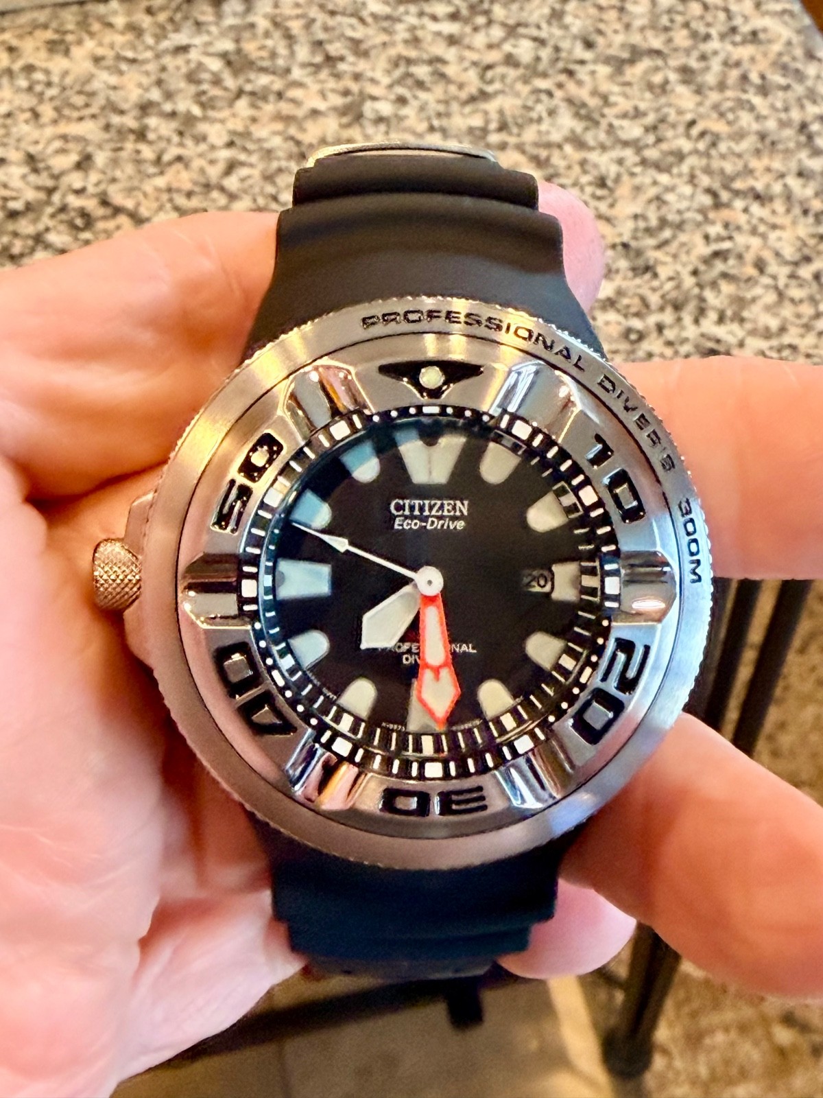 Citizen Promaster Dive “Ecozilla”- Black Dial w/band adapters, 300m, BJ8050-08E image 4