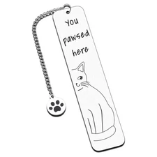 Cat Themed Bookmarks for Book Lovers Cat Mom Gifts for Women Reading Present