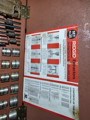 #ad #ad Ridgid 35590 Model 25 Screw and Pipe Extractor Set $225.00