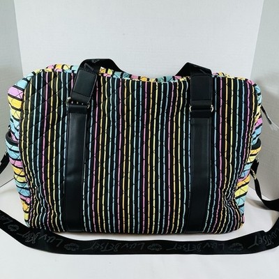 Luv Betsy Johnson Weekender Tote Duffel Travel Bag Pastel Vertical