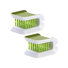 AUCELI Car Seat Belt Cleaning Brush, 2 Pcs Green Double Sided U-Shaped Washin...