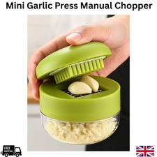 Mini Garlic Press Manual Chopper Easy Clean Crusher Kitchen Tool UK