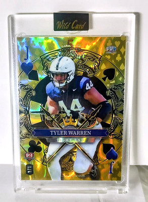 2024 Wild Card 5 Card Draw Back to Back Tyler Warren, Gronkowski Gold Lava 1/1