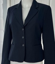 TAHARI Women s 3-Button Navy Dark Pinstripe Pattern Blazer Size 6