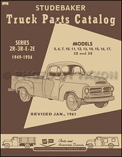 Studebaker Pickup Truck Parts Book 2r 3r E 2e 1949 1950 1951 1952 1953-1955 1956