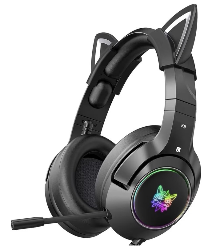 PHNIXGAM K9 Cat Ear Gaming Headset RGB 3.5mm Noise Cancelling Mic