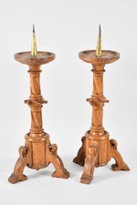 O35K01- para zabytkowych drewnianych świeczników rzeźbionych mosiężnym trzpieniem