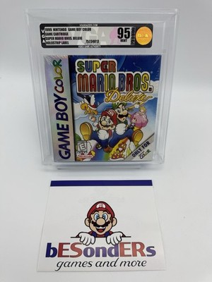 Nintendo Game Boy Color - Super Mario Bros Deluxe - VGA 95 - Sealed - Holo - US