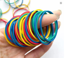 Strong Elastic Rubber Bands Assorted Colours Sizes Home, School and Office