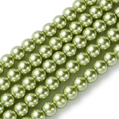 100x Glasperlen 6-7mm Glänzend Metallic Glänzend Perlen Set Glas Schmuck Basteln