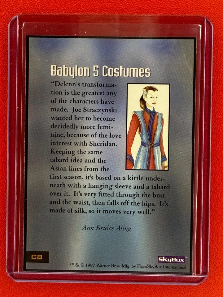 1997 SkyBox Babylon 5 Special Edition Costumes Card #C8 Delenn - Image 2 of 2