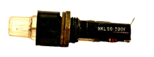 HKL Panel Mount Indicating Fuse Holder For 1/4 x 1 1/4 in. Fuses, 15A, 90 250V