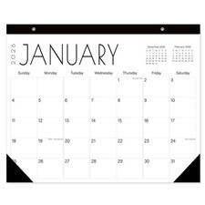 Calendar 2026-18-Month Extra Large Desk 22" x 15" desk, Black-Large-Word 