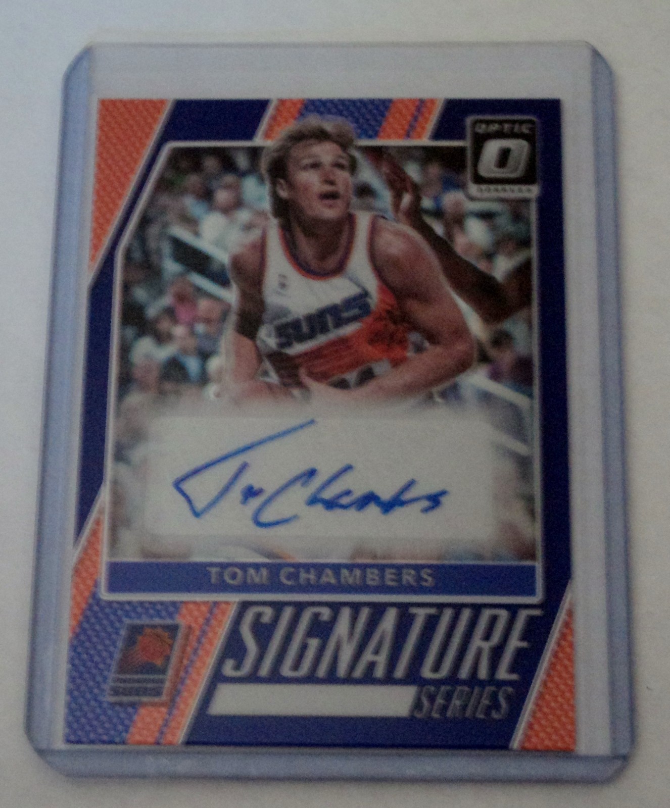 2017-18 Panini Donruss Optic Signature Series Tom Chambers Auto Purple Prizm #80