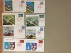Eight Japan fdc and maxi cards.Each two same stamp and picture on fdc and MC