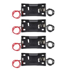 4pcs D Cell Battery Holder 1.5V D Size Battery Holder Case Container with Wire