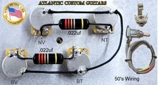 Full Les Paul Wiring Harness with Bumble Bees, CTS custom Pots (long or Short)