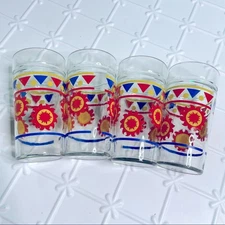 Anchor Hocking Sunny Daze Golden Harvest 16oz. Glass Tumblers Set of 4