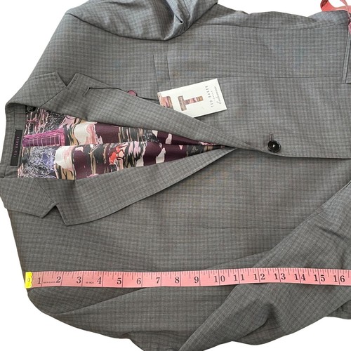 Ted Baker ColmanJ Sterling Small Check Jacket Size 38R - Bild 8 von 12