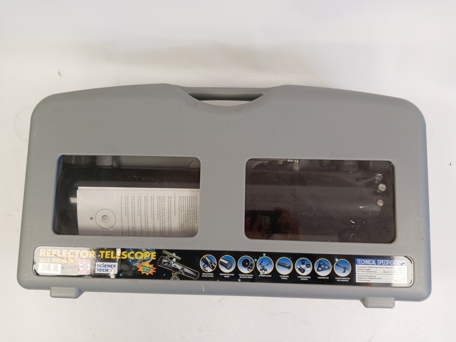 Reflector Telescope 262 Power Science Tech 76mm Aperture 700mm Carry