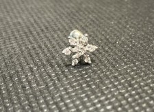 Snowflake cartilage earring, helix earring, conch tragus ear piercing, 1pc 1110