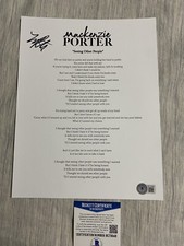 Mackenzie Porter signed autographed Seeing Other People Lyric sheet Beckett coa