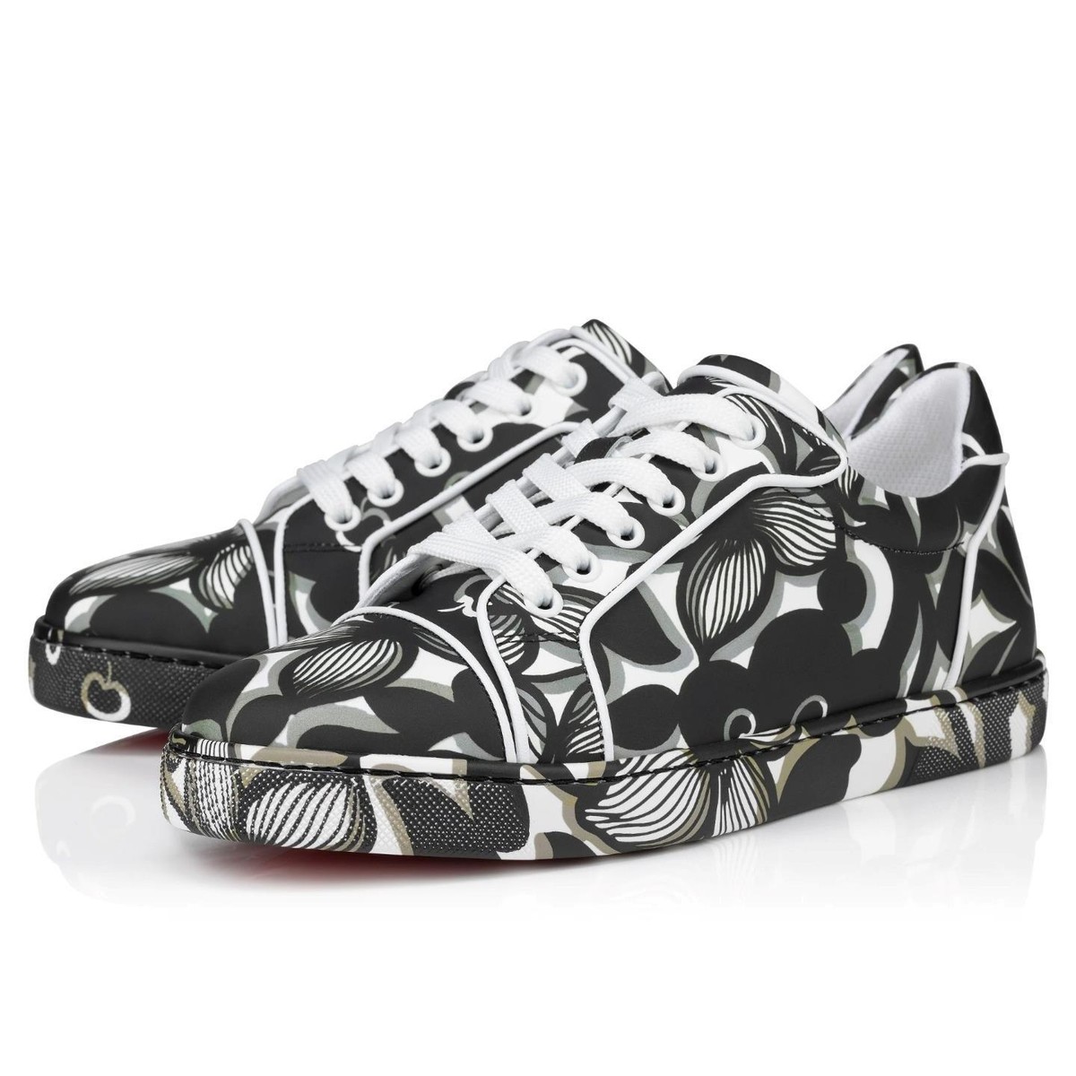 Christian Louboutin VIEIRA ORLATO Petunia Floral Low Top Leather