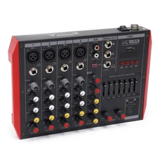 6 Channel Mixing Console Sound Live Studio Audio Mixer USB Bluetooth