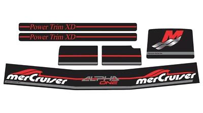 Fits MerCruiser Alpha One Gen 2 Drives Decals Sticker Set Blue OR Red