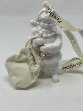 PANDORA Holiday Ornament - White Santa Claus With Sack - P1966 - Year Stamp 2013