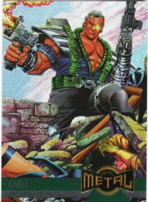 CABLE 1995 FLEER MARVEL METAL ALTERNATE M CARD # 127 CABLE KILLS 