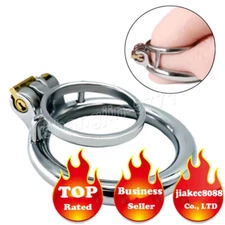 New Male Chastity Cage Stainless Steel Rings Metal Chastity Device Lock Belt