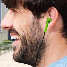 2XL Offset 3,5mm Klinke In-Ear Kopfhörer Freisprecheinrichtung, grün – Bild 3