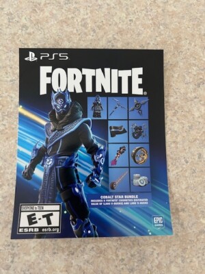 Fortnite Cobalt Star Bundle, Includes 1000 V-Bucks - PS Sony Playstation