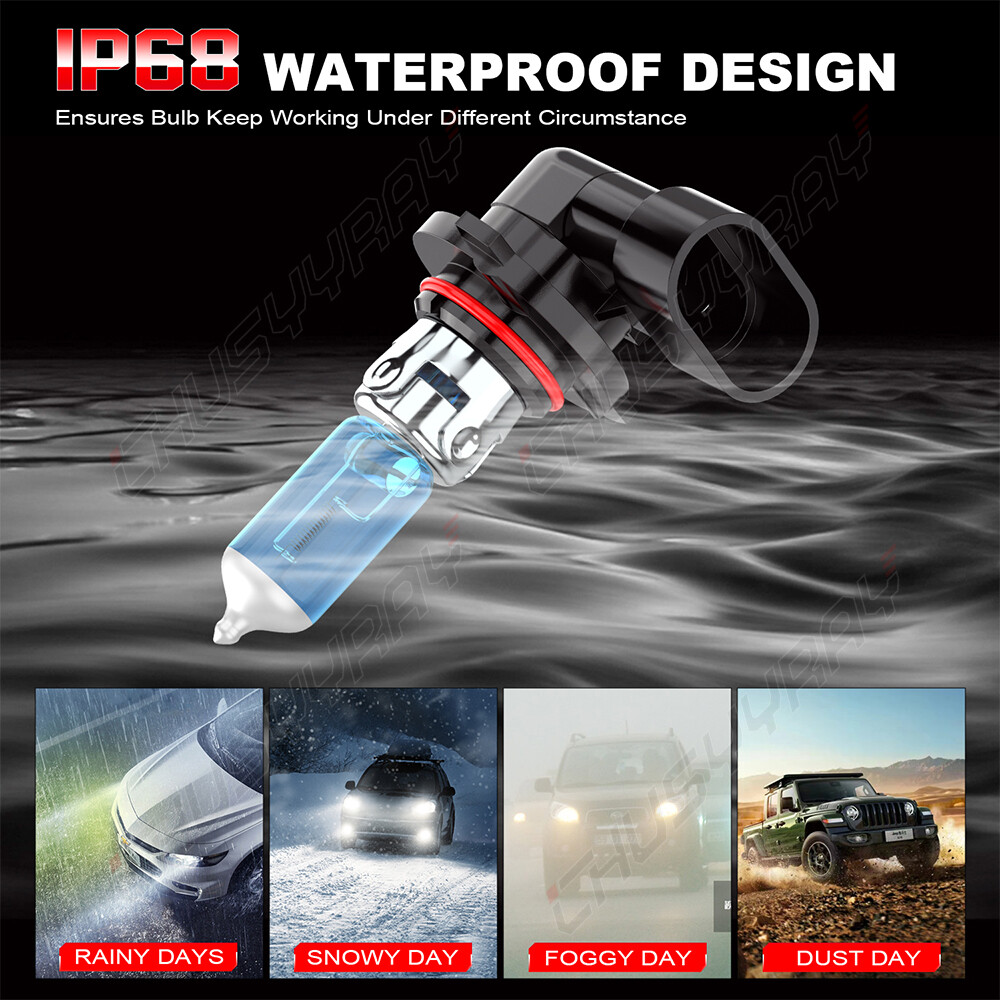 SHENKENUO 9005+9006 Halogen Bulb Combo – 100W 4200K Super White – High/Low Beam 4-Pack – 12V, 4000 Lumens, 800hr Life