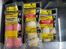 5-Roller Pack Lot Whizz 44218 Polyester Shed-Resist Mini Paint Cover 6.5" x1/2"