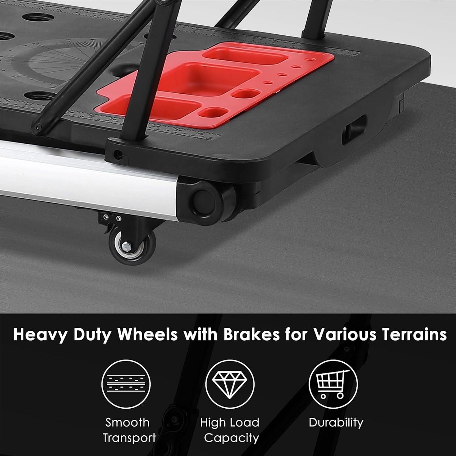 Folding Work Table Portable Workbench, Sawhorse, Scaffold, Platform, Car Creeper