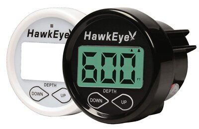 HawkEye DepthTrax 2B In-Dash Digital Depth Gauge Transom Mount 600 ft