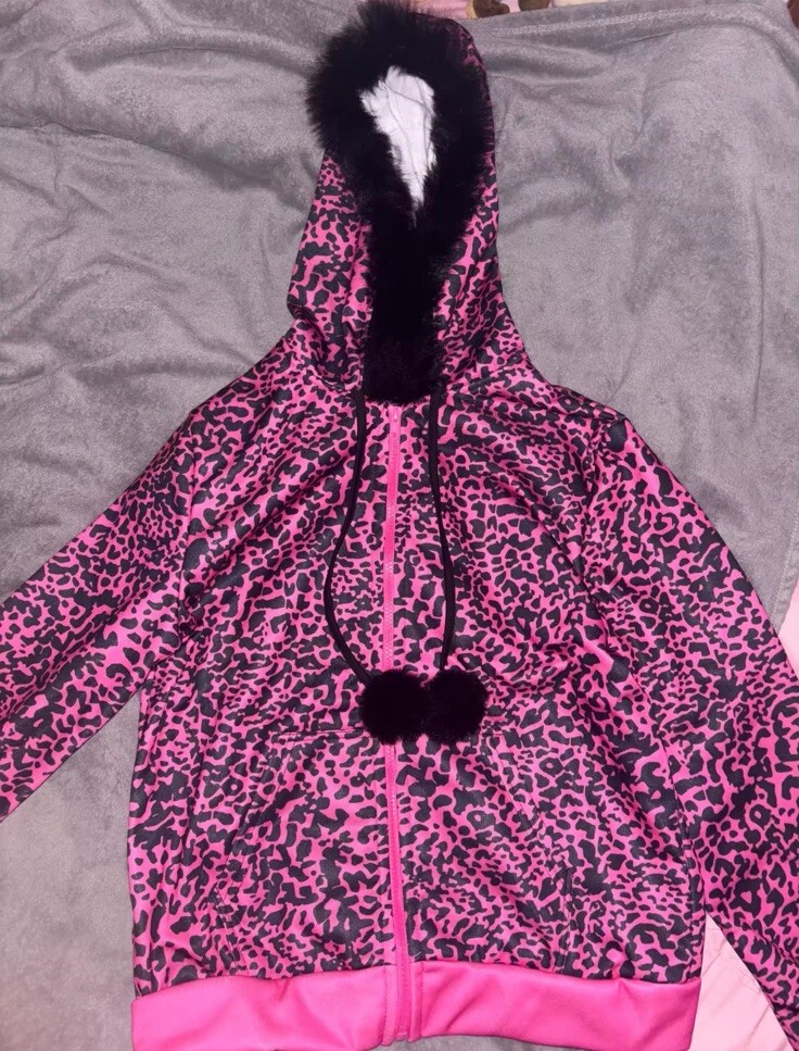 00s leopard fur zip hoodie y2k お兄系 ギャル Amazon.com: GGOOB Oversized Cheetah Leopard Print Hoodie Y2k