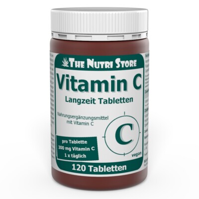 Vitamin C 300 mg Langzeit vegane Tabletten 120 Stk. - 1x täglich - 05894433