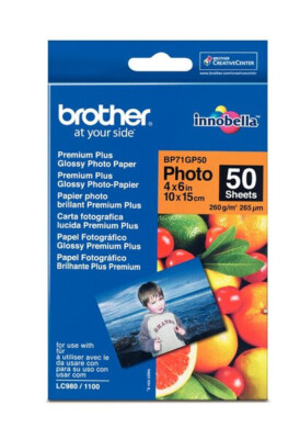 Brother Original Fotopapier A6 50 x glänzend 10 x 15 cm 10x15 BP71GP50