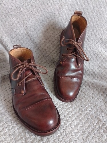 CLARKS RAPPLE CHUKKA STYLE BROWN LEATHER BOOTS UK 7 G EURO 41 - Picture 7 of 16