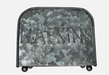 Fiddle and Fern Galvanized Napkin Holder Modern Farmhouse Rustic Kitchen Dining