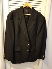 NEW MENS MACY'S NAVY BLUE BLAZER 44R 100 WORSTED WOOL 49.95 OR ANY 2/ 89.95