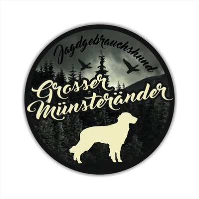 A_JGH Auto Aufkleber GROSSER MÜNSTERLÄNDER Jagdhund Hund Hunde SIVIWONDER