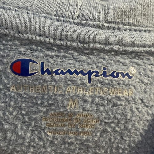 Champion Blue Ombré Tricolor Long Sleeve Pullover Warm Hoodie Unisex Kids Size M - Picture 4 of 11