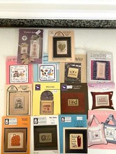 Lot of 15 Vintage Counted Cross Stitch Mini Patterns Wedding Birth Holidays